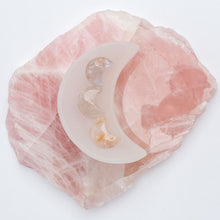 Load image into Gallery viewer, Cherry Blossom Agate Mini Crescent Moon