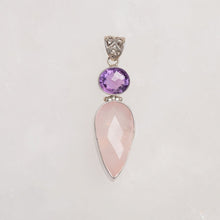 Load image into Gallery viewer, Rose Quartz & Amethyst Pendant