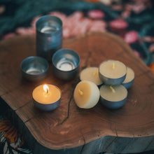 Load image into Gallery viewer, Beeswax Tealight with Reusable Tin
